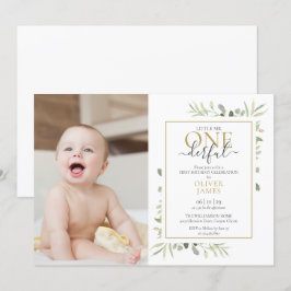 Invitación Pequeño y lindo Sr. ONEmaravilloso foto niño Prime