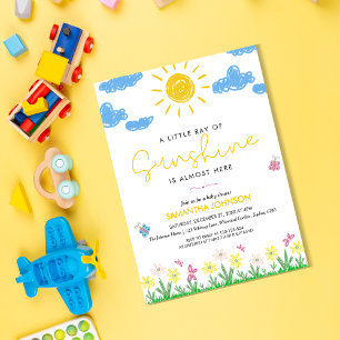 Invitación Pequeño y minimalista rayo de sol bebé Ducha
