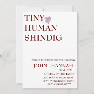 Invitación Pequeño y mínimo humano de Shindig Funny Co-ed Bab