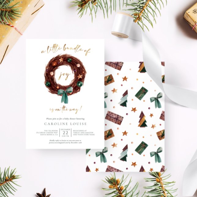 Invitación Pequeño y rústico paquete de alegría de Baby Showe (Subido por el creador)