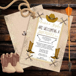 Invitación Pequeño y salvaje One Western Drive de Baby Shower