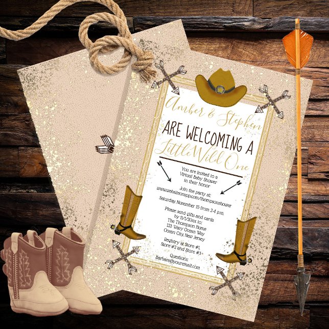 Invitación Pequeño y salvaje un ruso Baby Shower virtual occi (Subido por el creador)
