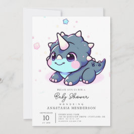 Invitación Pequeño y soñado Baby Shower de dinosaurios