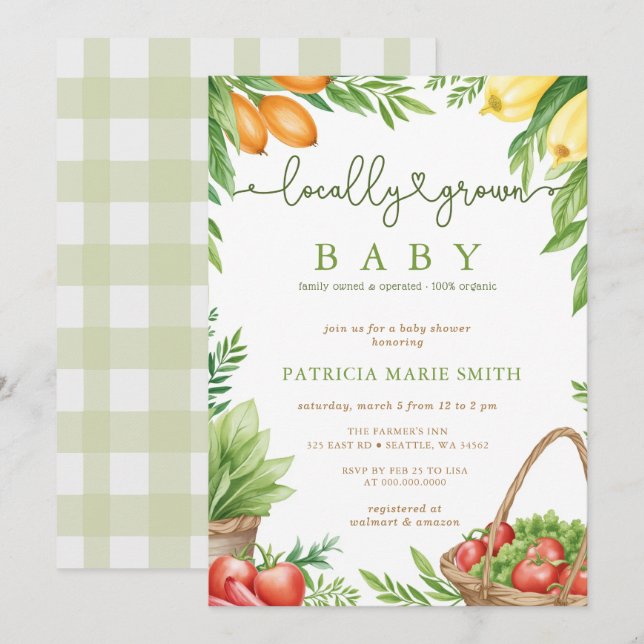 Invitación Pequeños agricultores locales comercializan Baby S (Anverso / Reverso)