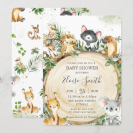 Invitación Pequeños animales australianos Baby Shower de la v