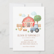 Pequeños animales de granja fiesta de cumpleaños