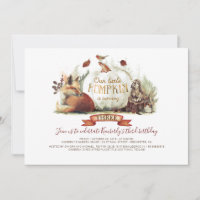 Pequeños animales de la huerta de calabaza caen cu