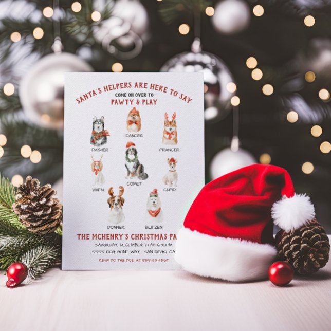 Invitación Pequeños ayudantes de Santa Claus Fiesta de Navida (Subido por el creador)
