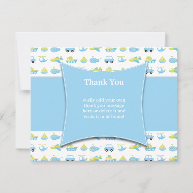 Invitación Pequeños chicos azules viajan tiempo gracias a tar (Anverso)