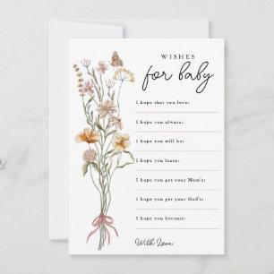 Invitación Pequeños deseos de flores silvestres para el juego