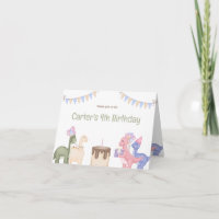 Pequeños Dinosaurios Con Aniversario Del Niño Del