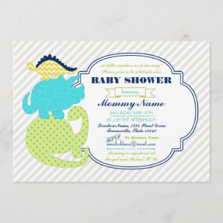 Invitación Pequeños dinosaurios invitan a Baby Shower