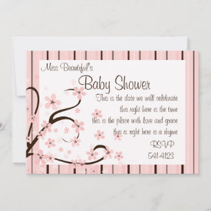 Invitación Pequeños florecimiento rosado