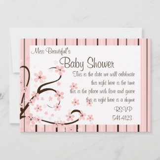 Invitación Pequeños florecimiento rosado
