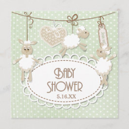 Invitación Pequeños juguetes de cordero Baby Shower