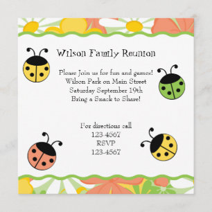 Invitación Pequeños Ladybugs