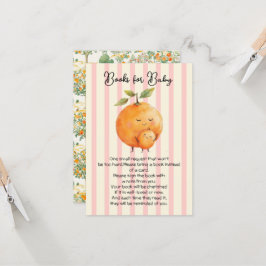 Invitación Pequeños Naranjas cortos libros de Baby Shower par