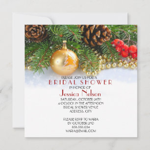 Invitación Pequeños Navidades Balls Bridal Shower