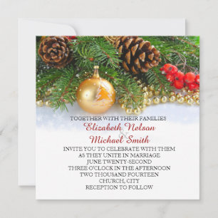 Invitación Pequeños Navidades Balls Invitan a la Boda