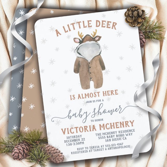 Invitación Pequeños Navidades de renos en Baby Shower (Subido por el creador)