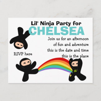 Invitación Pequeños Ninjas