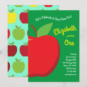 Invitación Pequeños niños de Apple primer cumpleaños Fiesta F