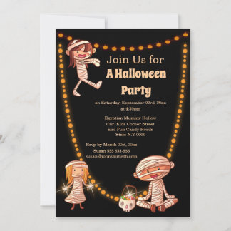 Invitación Pequeños niños pequeños, mummy vendajes disfraz