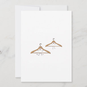 Invitación Perchas divertidas personalizadas
