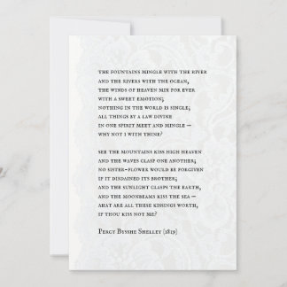 Invitación Percy - Romantic Poem Wedding Invitation