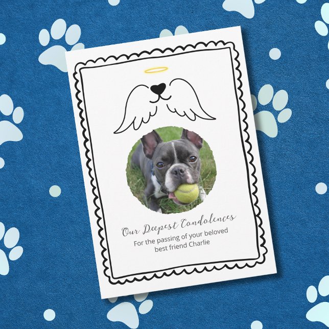 Invitación Pérdida de Mascota Simpatía Alas de Ángel Perro Fo (Subido por el creador)