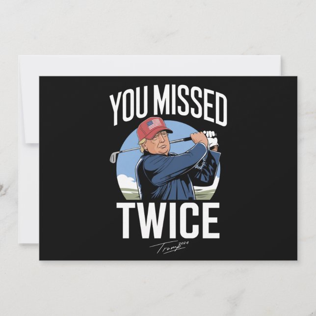 Invitación Perdiste Dos Votos Del Golf 2024 Que Trump Me Perd (Anverso)