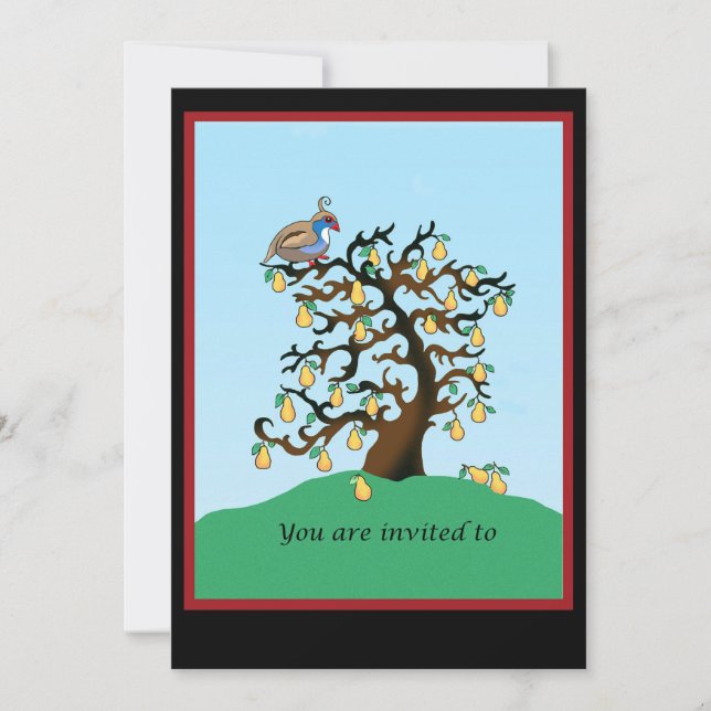 Invitación Perdiz en un árbol perverso (Anverso)