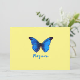 Invitación Perdonado - mariposa azul - Vela del pilar de inse