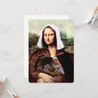 Peregrino de Acción de Gracias a la Mona Lisa con 