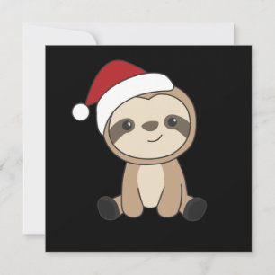 Invitación Perezoso Navidad Nieve Invierno Animales Perezosos