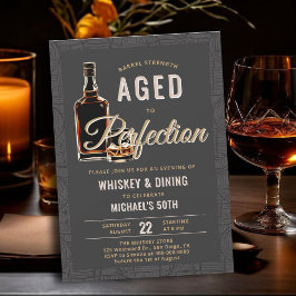Invitación Perfección de Whisky Moderno Elegante Cumpleaños 5