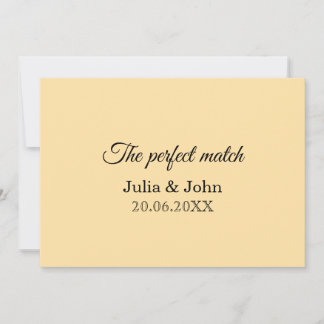 Invitación Perfect Match Boda Caja de Cerillas – Edición Prem