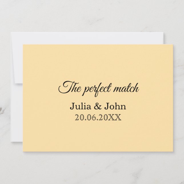 Invitación Perfect Match Boda Caja de Cerillas – Edición Prem (Anverso)