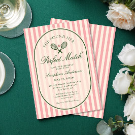 Invitación Perfect Match Tennis Bridal Shower