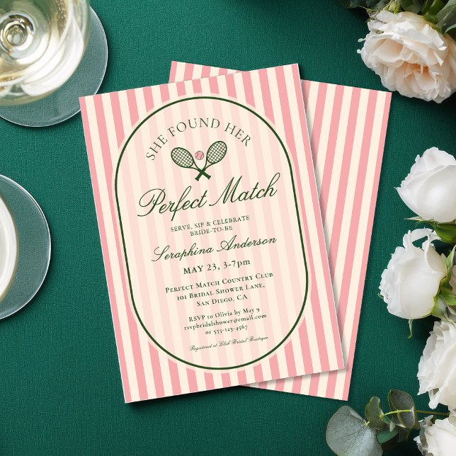 Invitación Perfect Match Tennis Bridal Shower (Subido por el creador)