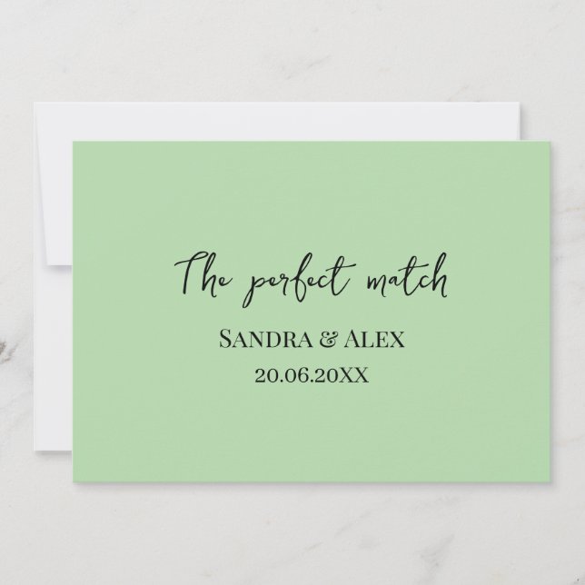 Invitación Perfect Match Wedding Matchbox – Edición Premium (Anverso)