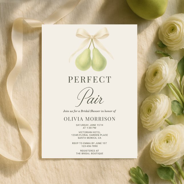 Invitación Perfect Pair Bridal Shower (Subido por el creador)