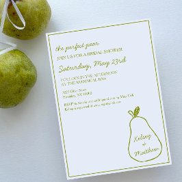 Invitación "Perfect Pear" Mano caprichosa deslumbrada ducha d