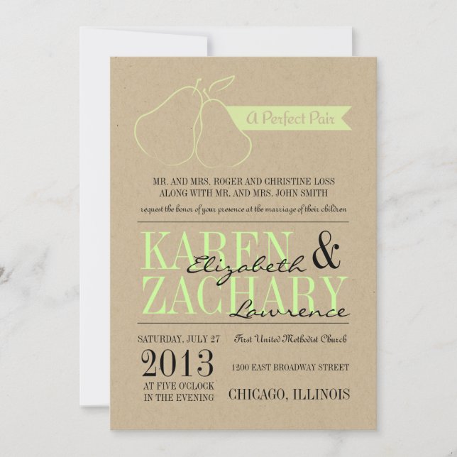 Invitación perfecta para matrimonio (Anverso)