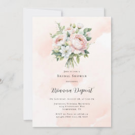 Invitación Perfectamente Paint Peony Bridal Shower