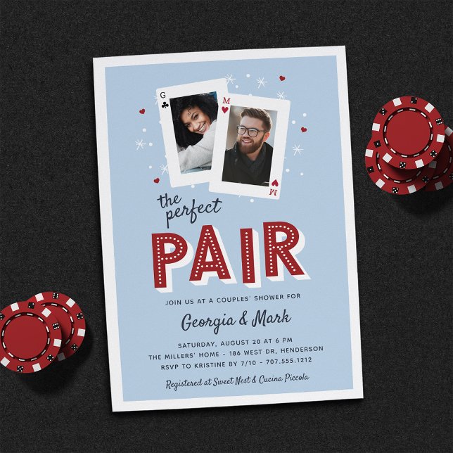 Invitación Perfecto par Casino Temática Ducha Parejas (Subido por el creador)