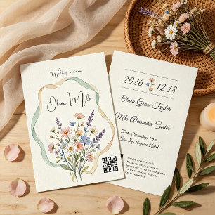 Invitación Perfecto para bodas de jardín, boho y campo