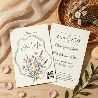 Invitación Perfecto para bodas de jardín, boho y campo
