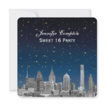 Perfil de Filadelfia Grabado Estrella Azul Dulce 1