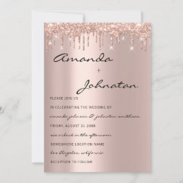 Invitación Perforaciones en monograma de la Marina Rosa boda